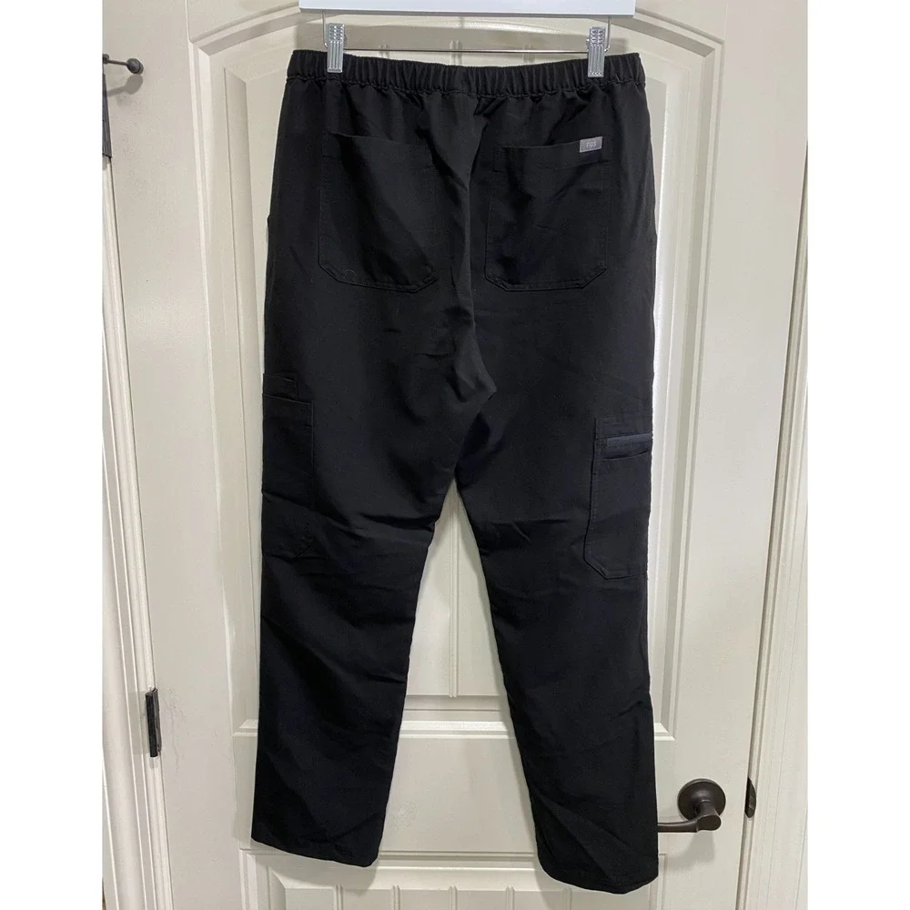 Figs Men's Cario Cargo Black Scrub Pants Size L/S Medical Nursing Healthcare